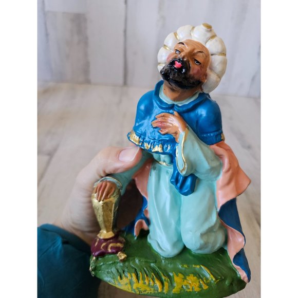 Vintage Italian Wiseman 77 Nativity paper mache village Xmas - Picture 6 of 9